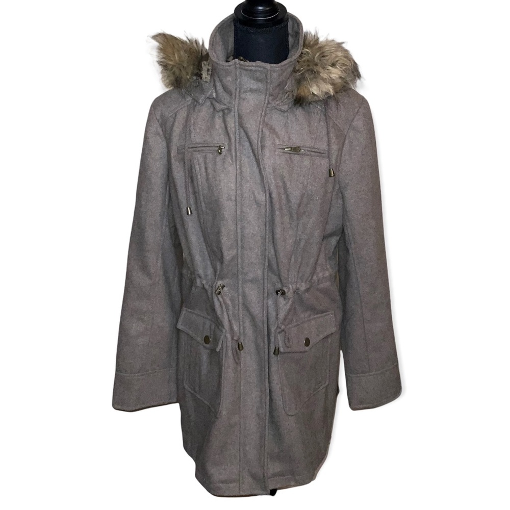 New York and company wool blend toggle coat